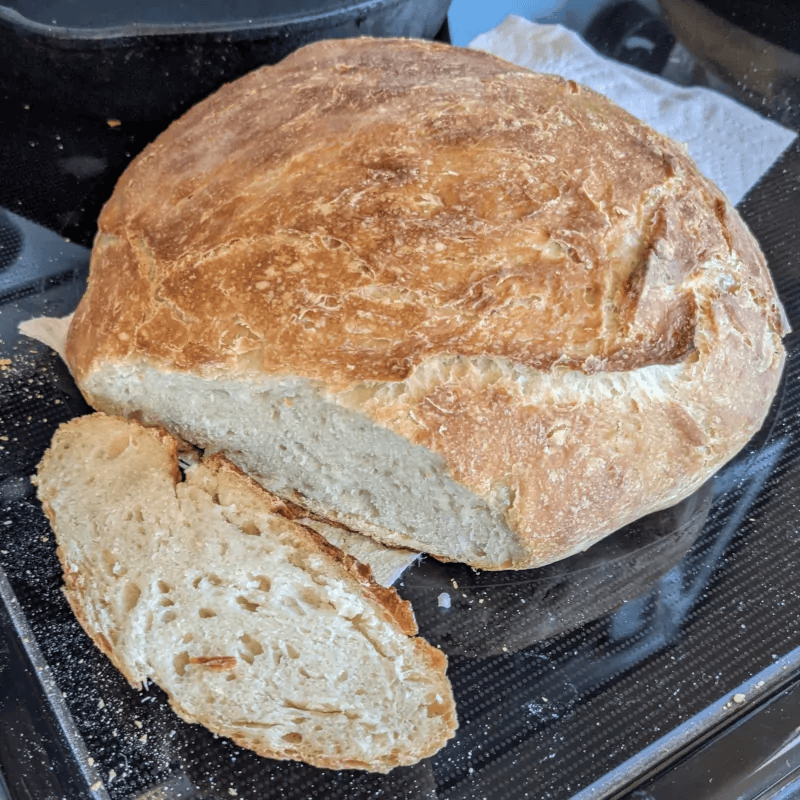 Artisanal Crusty No-Knead Dutch Oven Bread